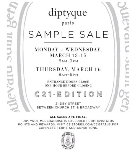 diptyque candles sample sale.